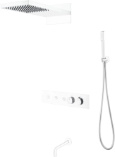 Boheme Душевая система Fusion с термостатом, встраиваемая, белая матовая 131-2-MW