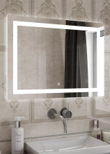 Continent Зеркало с подсветкой Rimini 80х60 см, белое