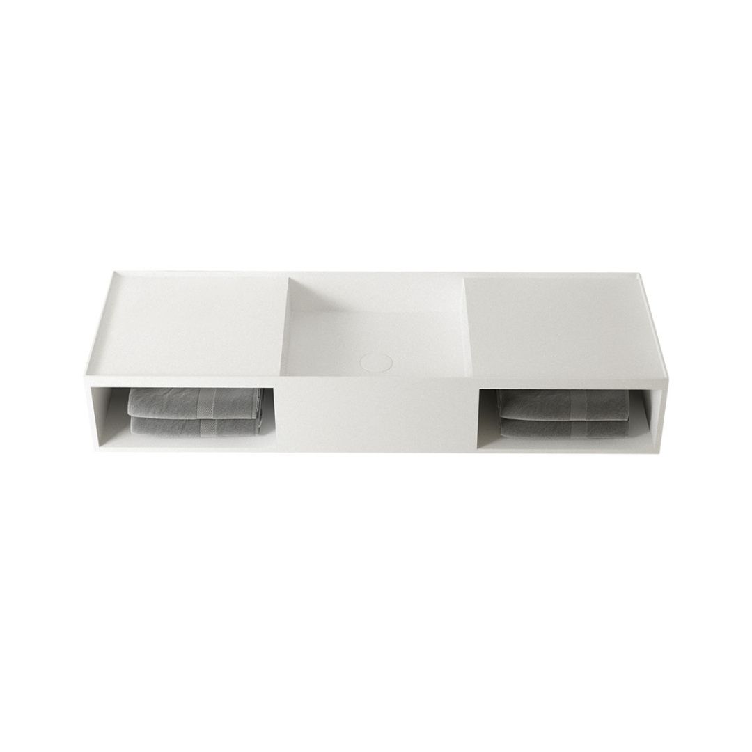 Приобрести vincea раковина подвесная solid surface 120х40 см, белая матовая vwb-6s212mw