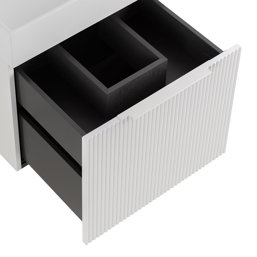 Приобрести cezares тумба подвесная с раковиной premium 50 см plisse bianco opaco, белая 55431