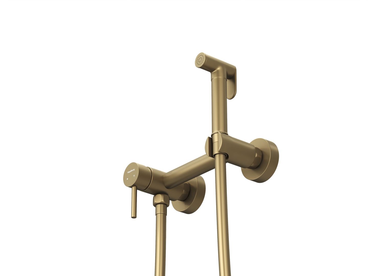 Приобрести hayzburg смеситель с гигиеническим душем, золото матовое hb-2006bg