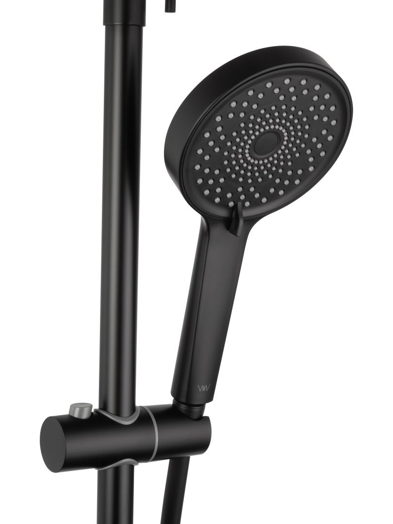 Приобрести душевая система с термостатом wonzon & woghand stick, черный матовый (ww-88739903-mb)