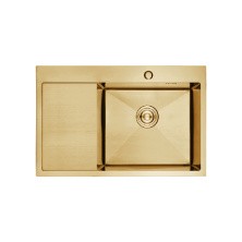Gerhans Кухонная мойка 78х51 см, правосторонняя, золото