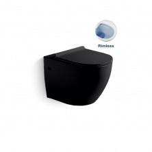 Vincea Подвесной унитаз безободковый Globo, черный, ультратонкое сиденье soft-close