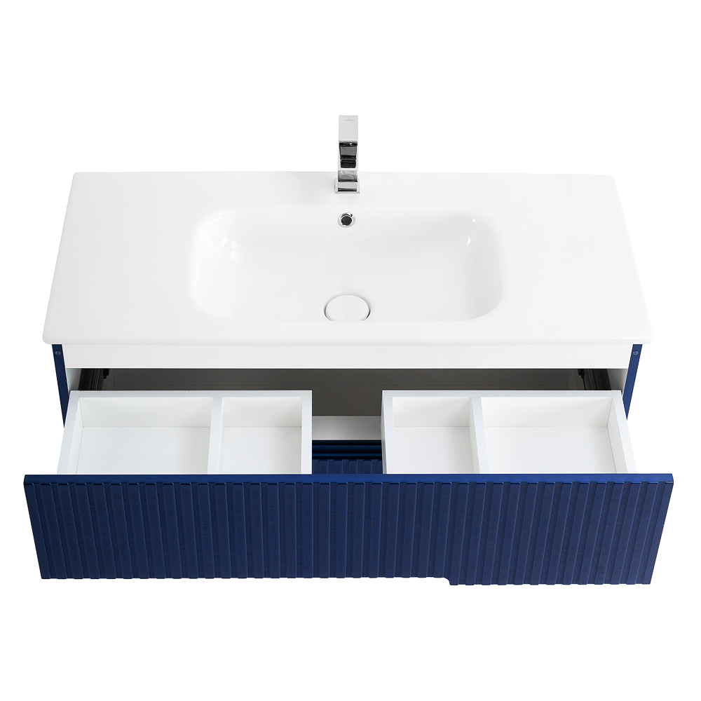 Приобрести cezares тумба подвесная с раковиной duet 100 см sapfiro, синяя duet-1000-2c-so-spf-p