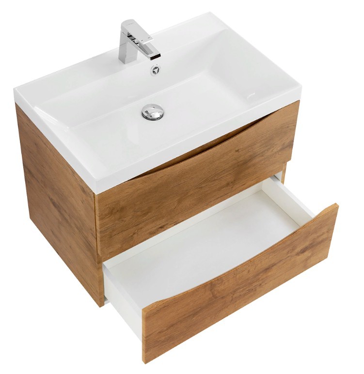 Приобрести тумба подвесная с раковиной belbagno marino-700-2c-so-rn-p 70 см, rovere nature