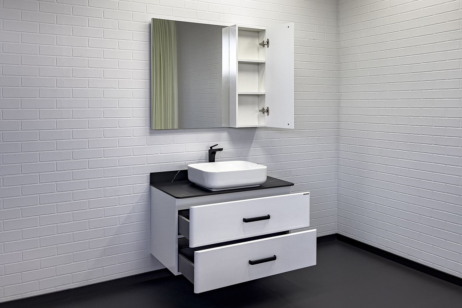 Приобрести сomforty тумба со столешницей и раковиной "амстердам-95" белая