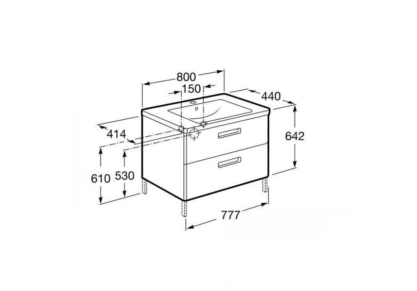Приобрести тумба подвесная roca gap с раковиной 80 см, фиолетовый z.ru93.0.274.0; 7.3274.7.000.0