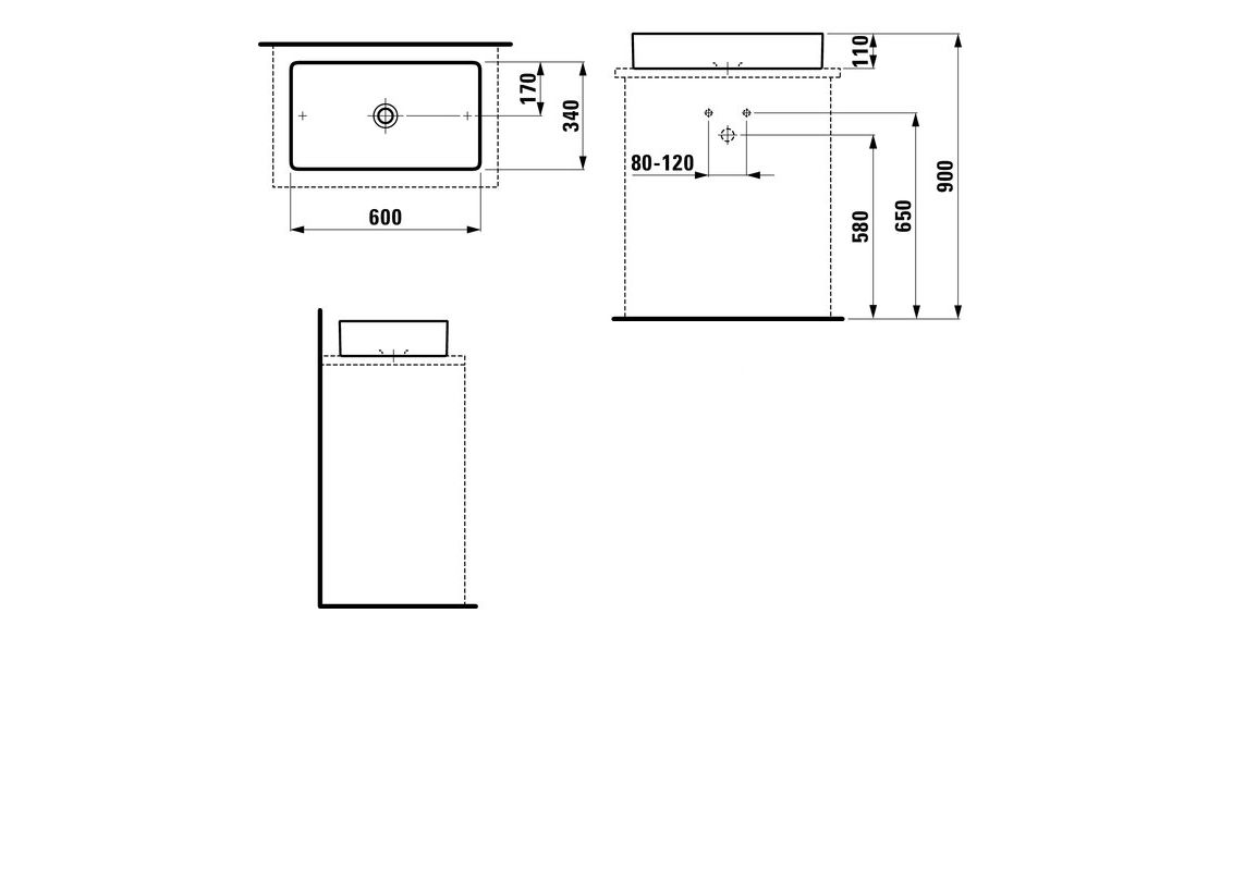 Приобрести раковина чаша laufen living square 60 см