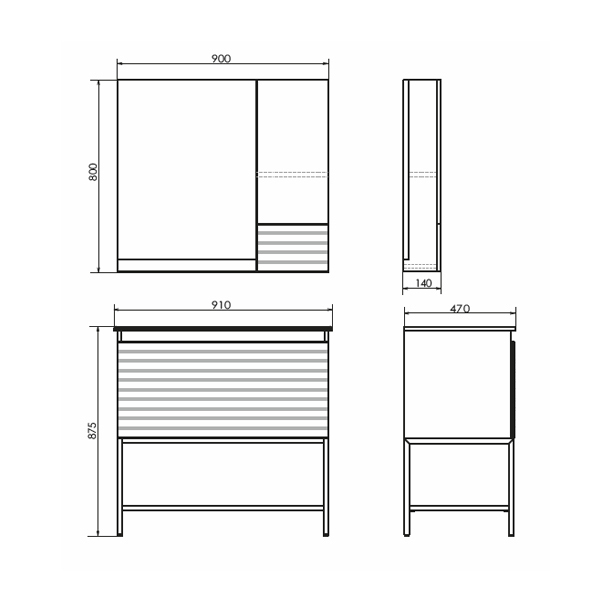 Приобрести сomforty зеркало-шкаф "страсбург-90" дуб дымчатый
