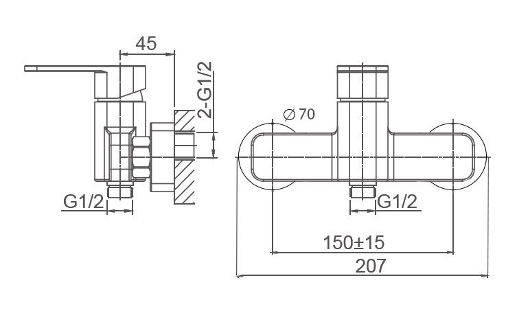 Приобрести смеситель для душа wonzon & woghand arnie, черный матовый (ww-694101-mb)