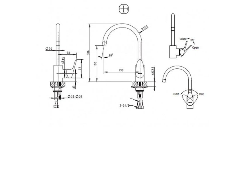 Приобрести смеситель для кухни bravat drop f74898c-1a