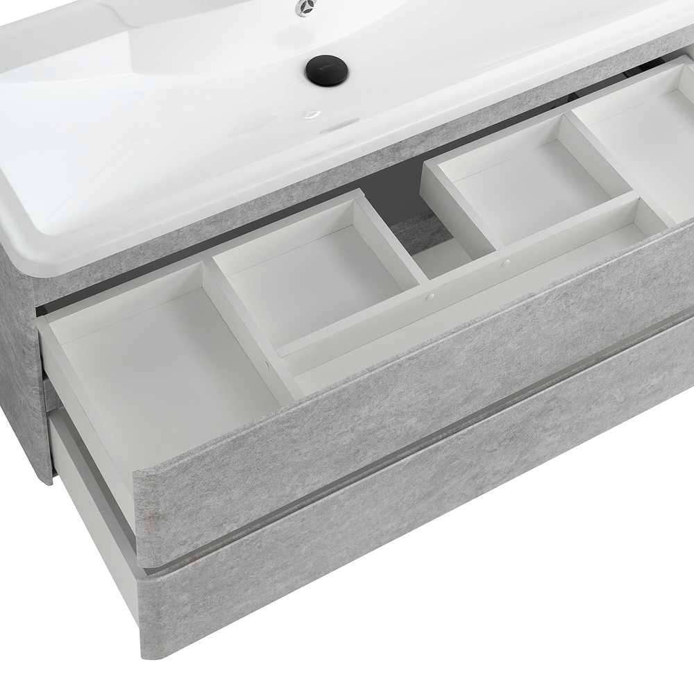 Приобрести belbagno тумба с раковиной albano 120 см, подвесная cemento verona grigio, белая раковина