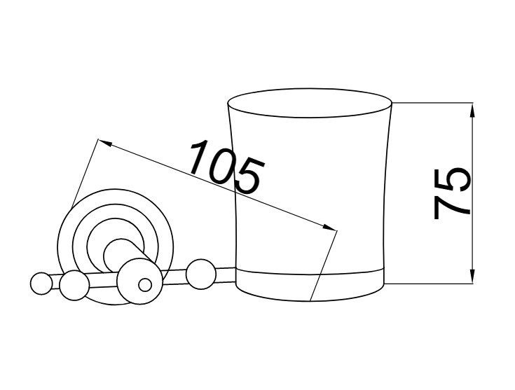 Приобрести boheme стакан для зубных щеток imperiale, золото\кристаллы 10404