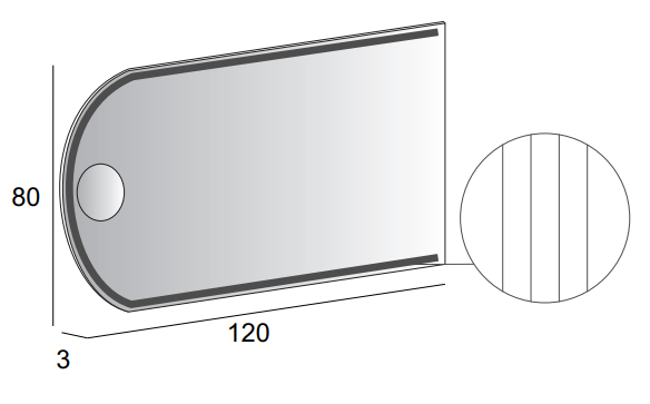 Приобрести cezares зеркало 120х80 см, реверсивное, с увиличением, led подсветкой, антизапатеватель 45030