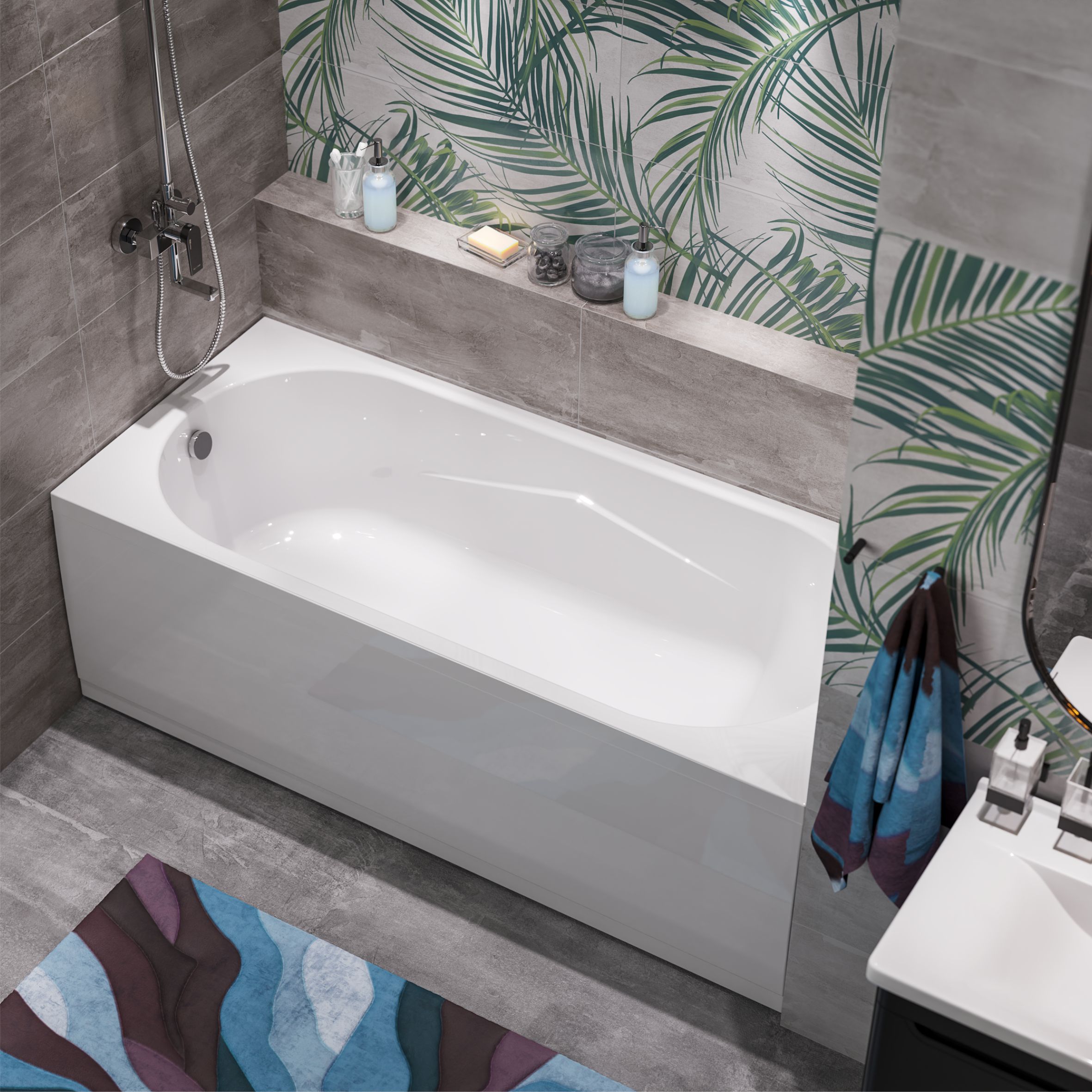 Приобрести mirsant ванна акриловая каспий 170*75 см, белая, ут000016531