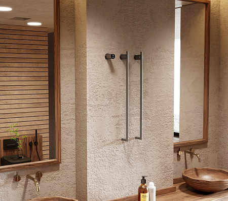 Приобрести terminus полотенцесушитель рондо п2 35х760 см, электрический, графит