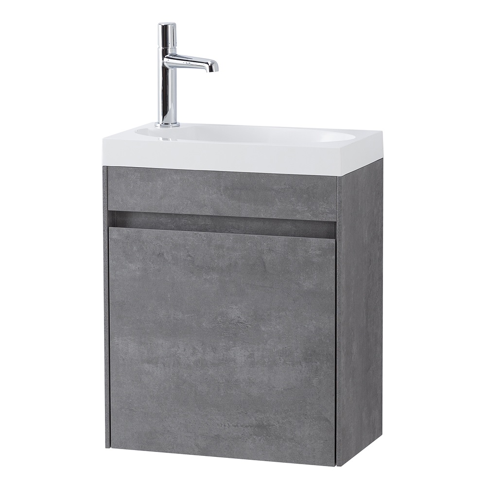 Приобрести belbagno тумба с раковиной pietra mini 46 см, подвесная с дверью 46-l stucco cemento, белая раковина
