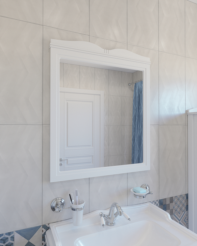 Приобрести caprigo зеркало borgo 80 см, белое 33431-в231