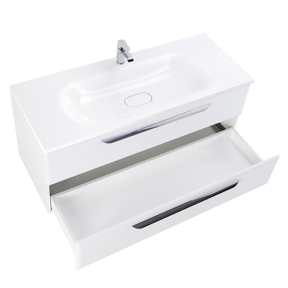 Приобрести cezares тумба подвесная с раковиной eco 120 см bianco opaco, белая матовая eco-1200-2c-so-bo