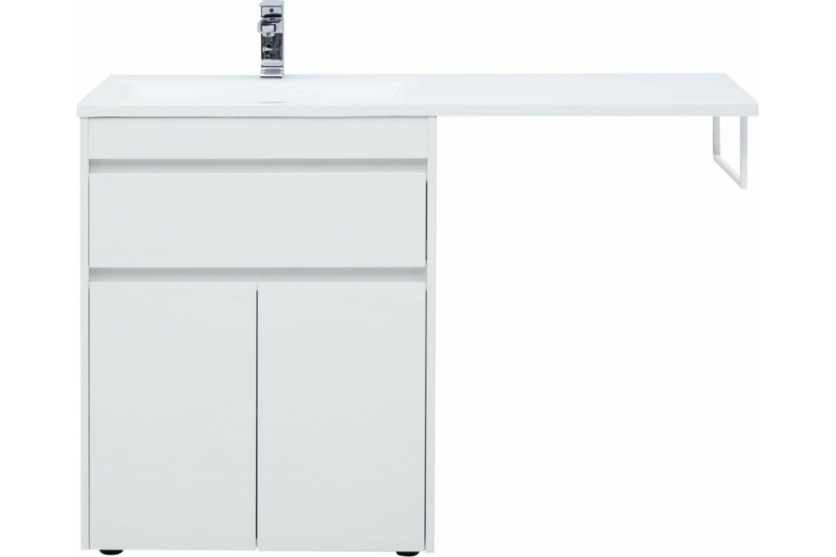 Приобрести aquanet тумба с раковиной токио 68 см, белая (напольная, 1 ящик, 2 дверцы)