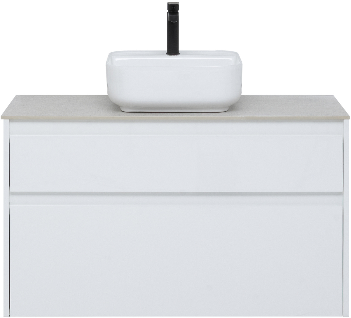 Приобрести aquanet тумба со столешницей lite 100 см, белая (2 ящика)