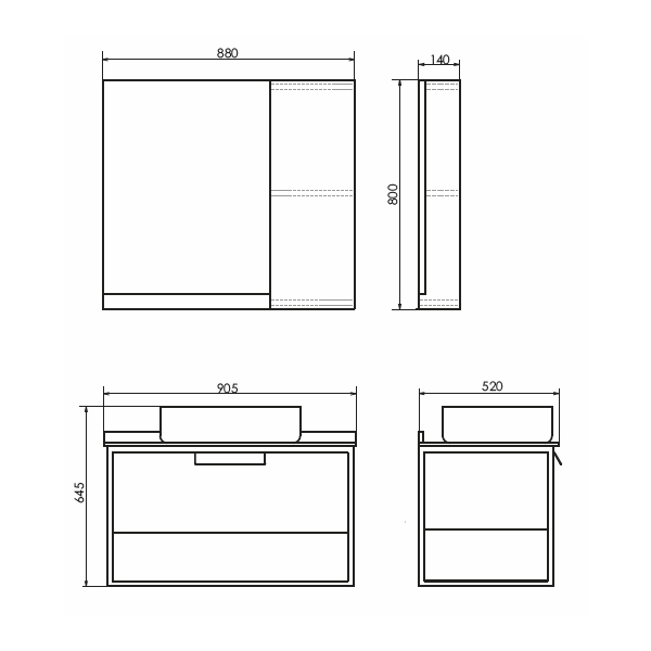 Приобрести сomforty зеркало-шкаф "кёльн-90", дуб темный