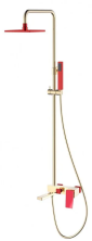 Boheme Душевая система Q, золото\красный 148-GR.2