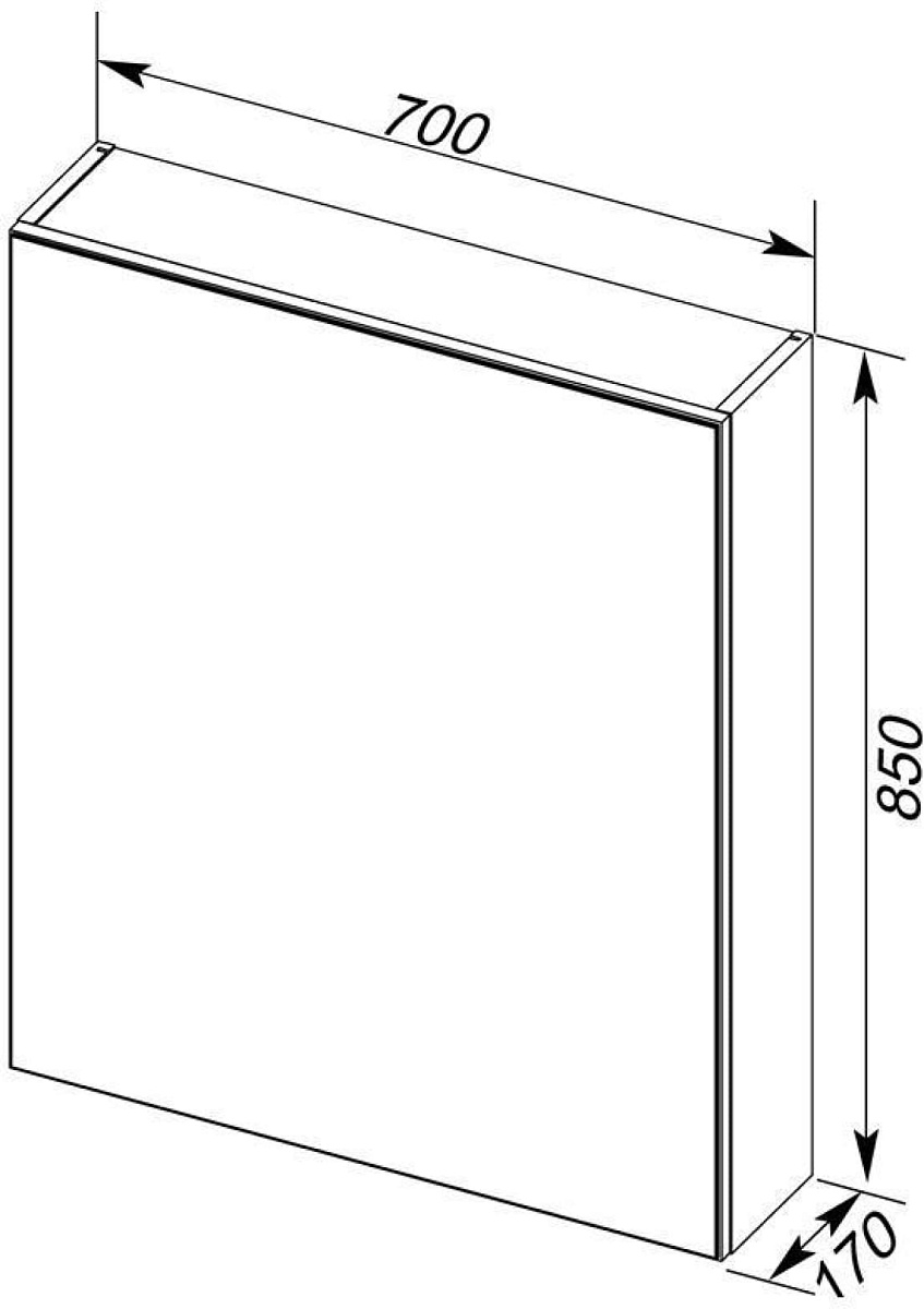 Приобрести aquanet зеркальный шкаф алвита 70 см, белый