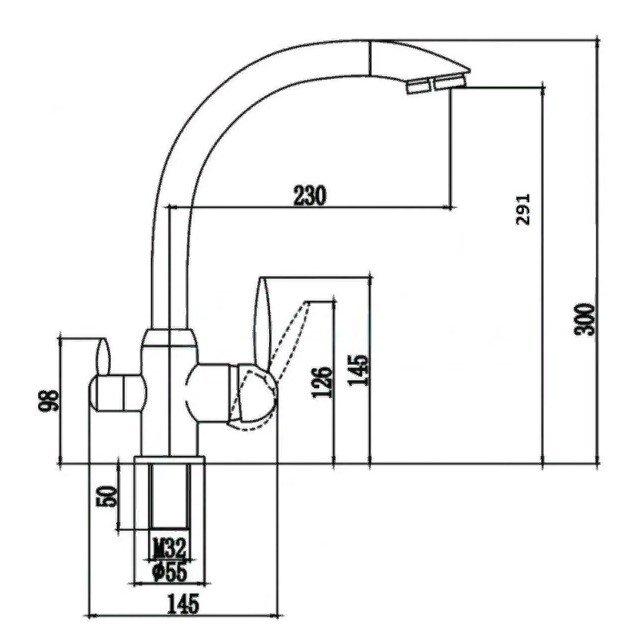 Приобрести смеситель для кухни vieir kitchen 350 мм, с подключением к фильтру, бежевый v15003b