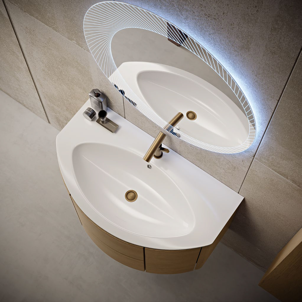 Приобрести cezares тумба подвесная с раковиной eden 91 см rovere tabacco, дерево 55073