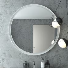 Continent Зеркало с подсветкой Planet White 80х80 см, бесконтактный включатель, белое