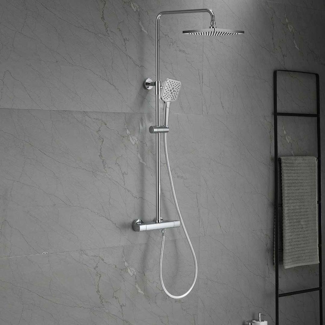 Приобрести vincea душевая стойка next, термостат, хром vsfs-1n0tch