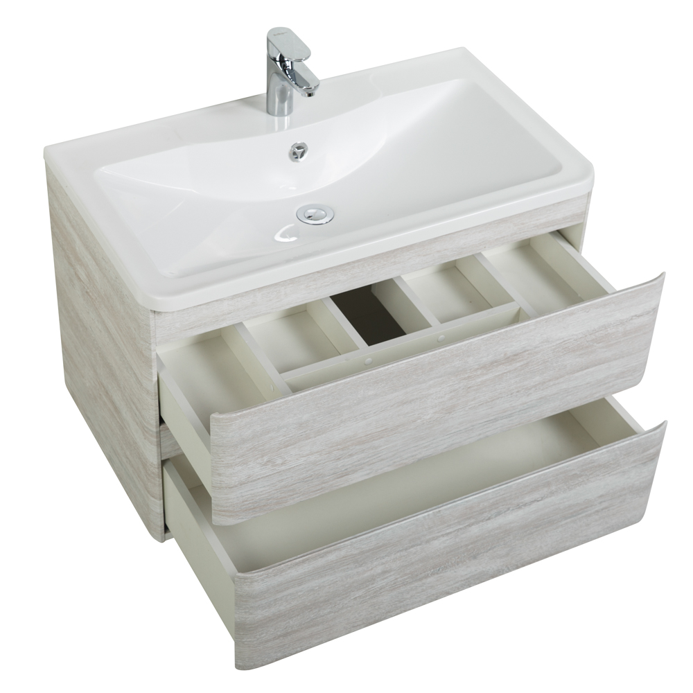 Приобрести belbagno тумба с раковиной albano 90 см, подвесная rovere vintage bianco, белая раковина