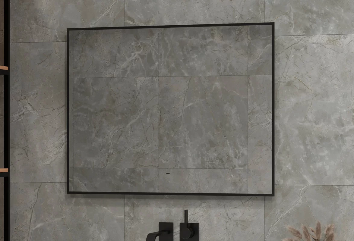 Приобрести continent зеркало с подсветкой amer 80х70 см, черное