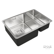 Oulin Кухонная мойка 59х42 см, левостороняя, сатин Oulin OL-0369L