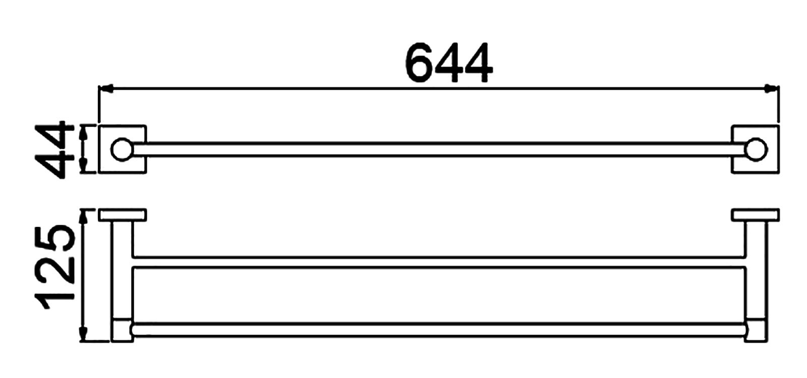 Приобрести полотенцедержатель двойной timo selene 12056/03 черный