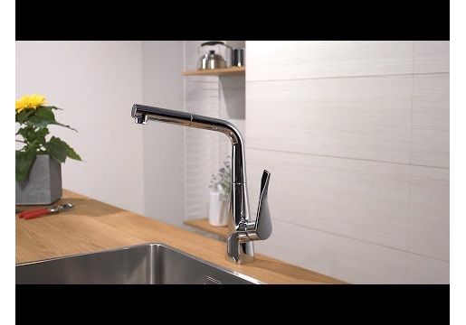 Приобрести 14821000 metris смеситель для кухни однорычажный, с выдвижным душем, ½´