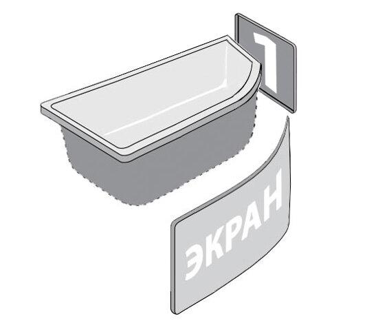 Приобрести тритон ванна акриловая белла 140х75 см, асимметричная, правая щ0000044606