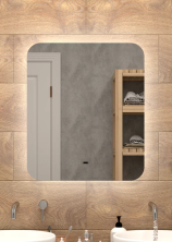 Continent Зеркало с подсветкой Burzhe60х70 см, белое