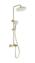 Душевая система с термостатом WONZON & WOGHAND MUSE Corno, Брашированное золото (WW-B2091-A-BG)