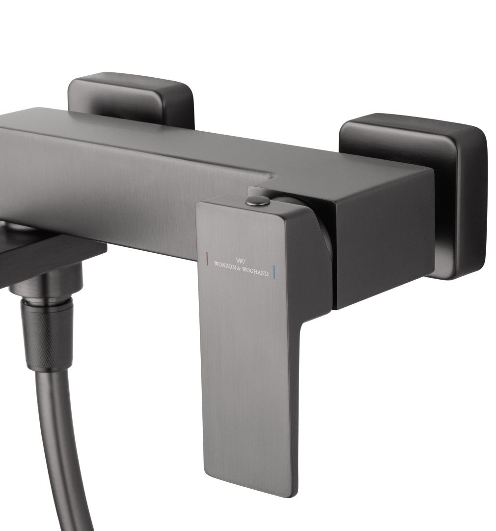 Приобрести смеситель для ванны с душем wonzon & woghand cube 2.0, темный графит (ww-88037068-bgm)