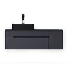 Jorno Тумба подвесная Shine 120 см со столешницей, антрацит