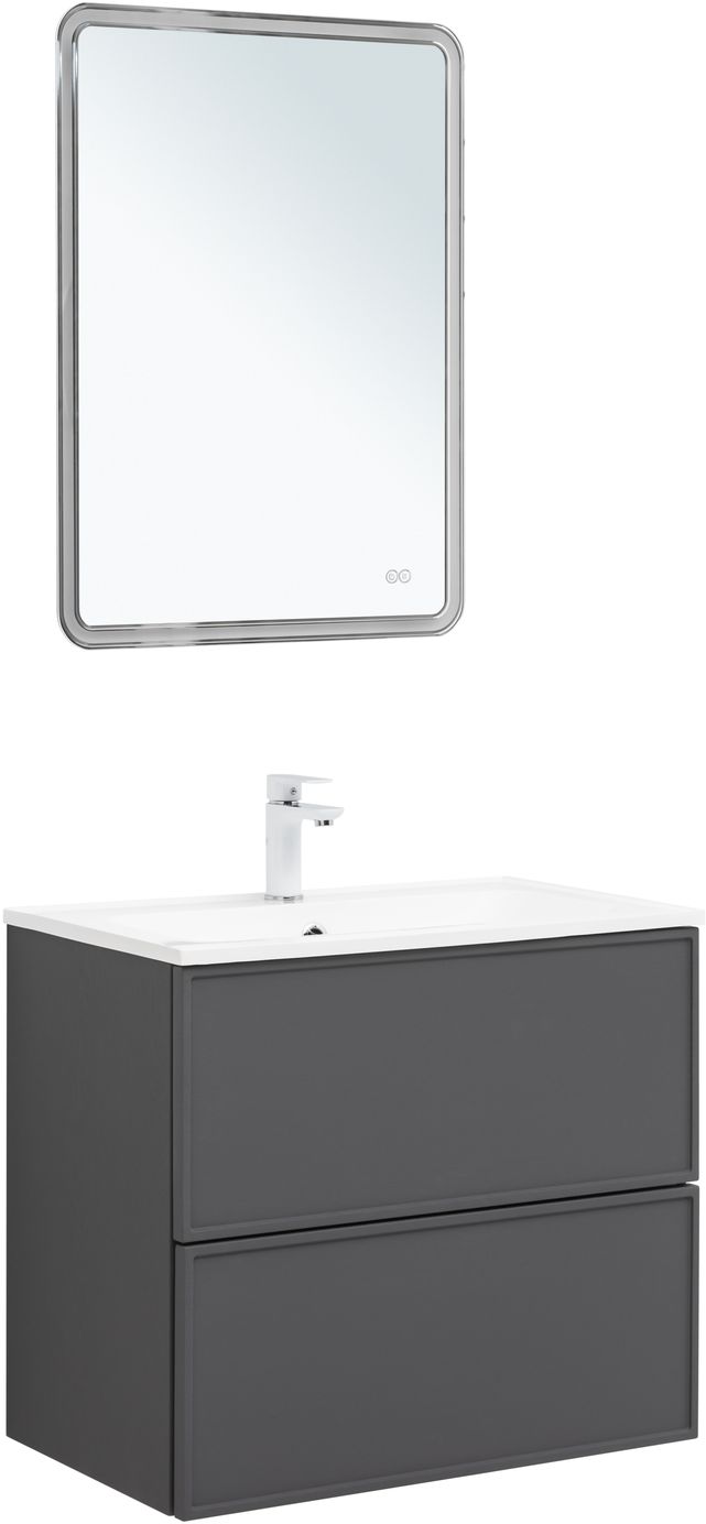 Приобрести aquanet тумба с раковиной арт 60 см, ясень графит