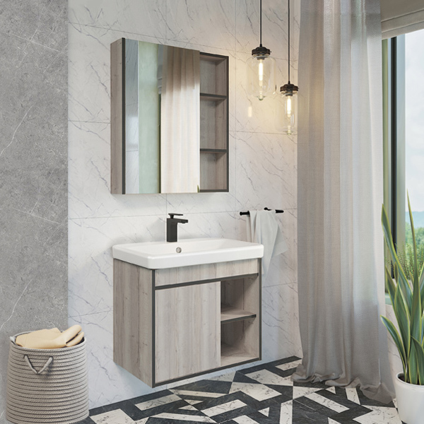 Приобрести сomforty зеркало-шкаф вена-70 дуб дымчатый