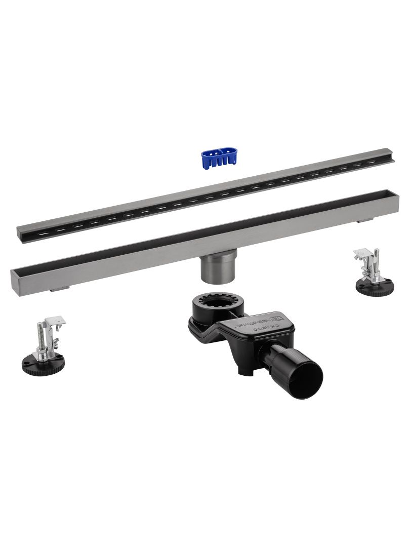 Приобрести душевой трап 60 см wonzon & woghand, темный графит (ww-65406m-gm)