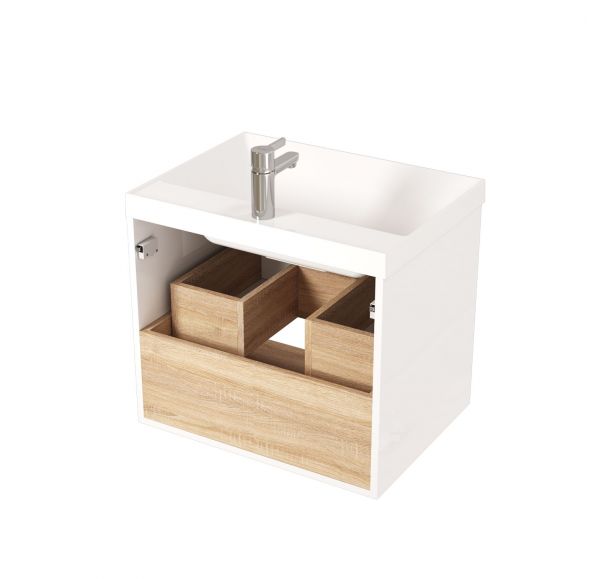 Приобрести mirsant тумба подвесная scandy 60 см с раковиной style 60 ут000080930