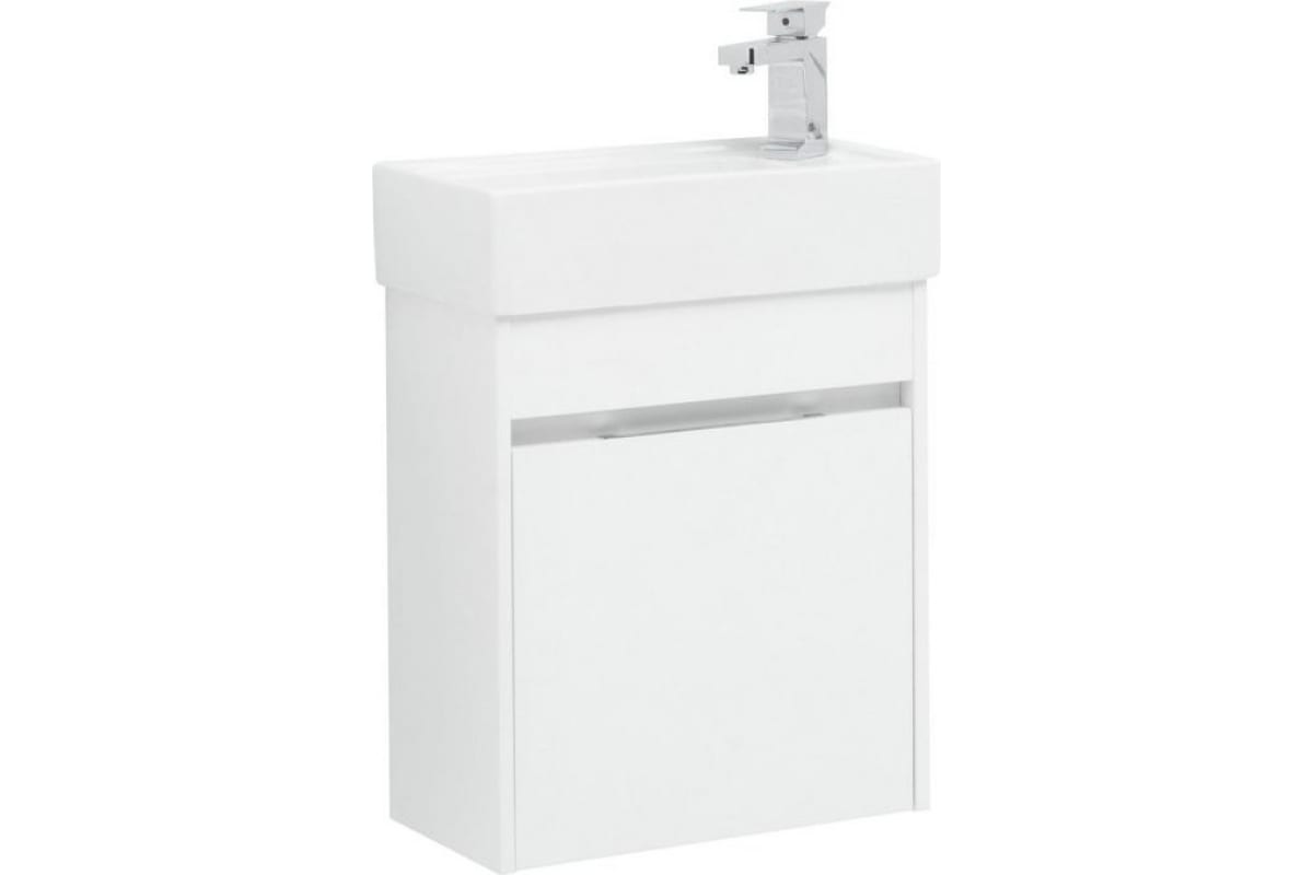 Приобрести aquanet тумба с раковиной лидс 50 см, белая
