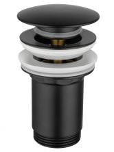 Донный клапан для раковины 1 1/4 WONZON & WOGHAND, Черный матовый (WW-88SS09-MB)