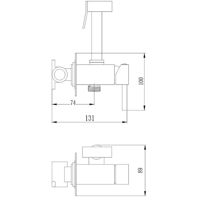 Приобрести haiba смеситель с гигиеническим душем 260мм, черный hb-5512-7
